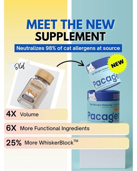A split-screen comparison showing an old product packaging versus a new, upgraded version to highlight improved functionality.